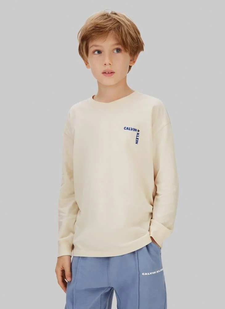 Calvin Klein Jeans Youth logo Crew Neck T-Shirt